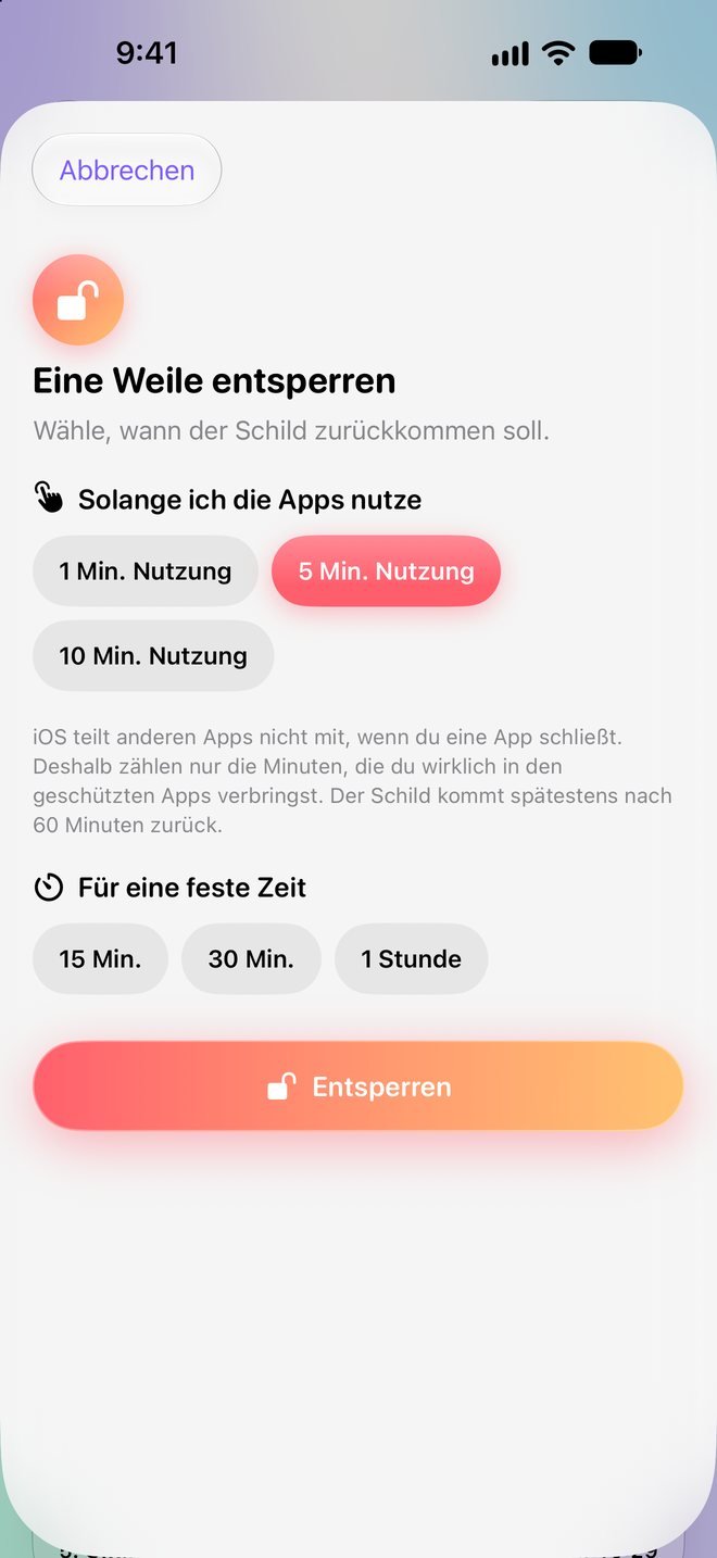 Spoiler Lock — Vorübergehend entsperren