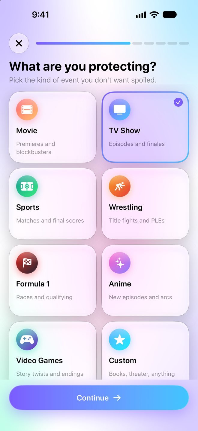 Spoiler Lock — Pick what to protect. Your iPhone hides the rest.