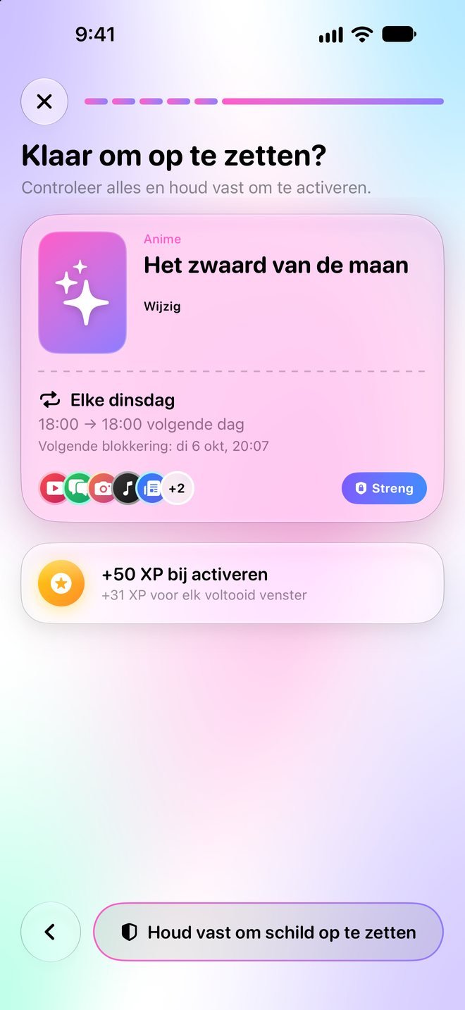 Spoiler Lock — Check je ticket en houd ingedrukt om te activeren.