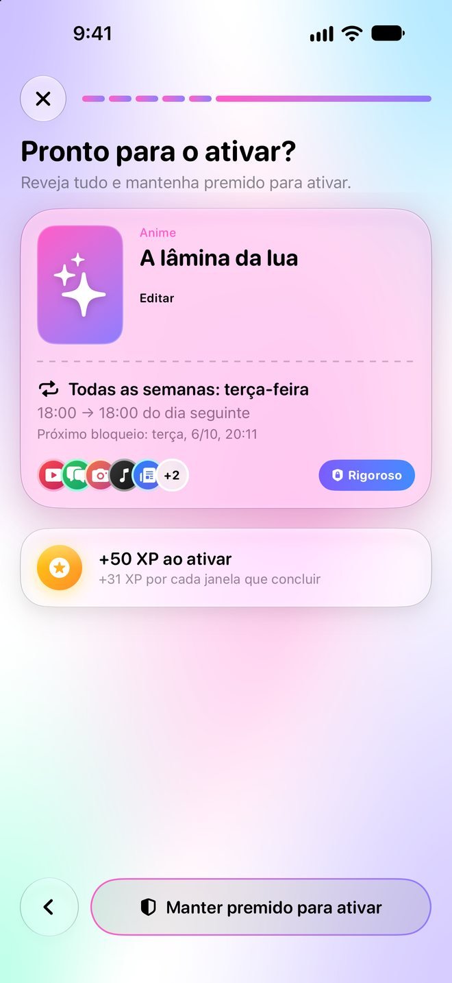 Spoiler Lock — Reveja o seu bilhete e mantenha premido para ativar.